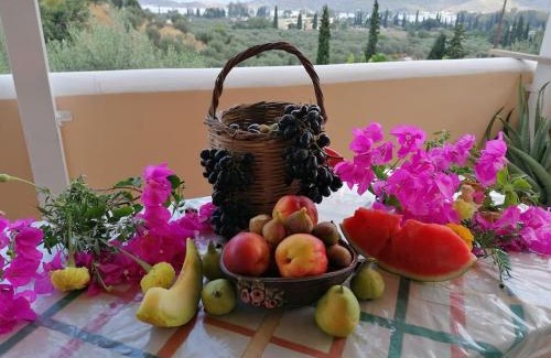 Galatas Apartment | Inviting Trizinia View Balcony with Family-Friendly Amenities