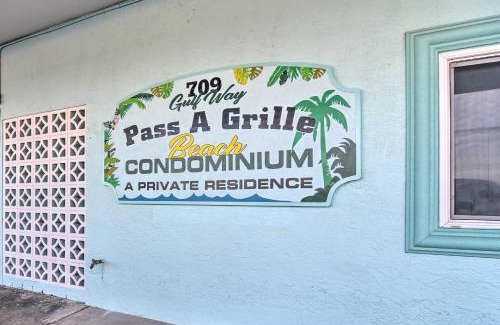 Pass-a-Grille Historic District Apartment | Beachfront Retreat at Tropical Pass-A-Grille Gem