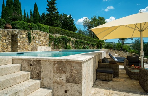 San Pietro in Bossolo Villa | Unforgettable Tuscany Stone Villa with Ocean Views & Spa