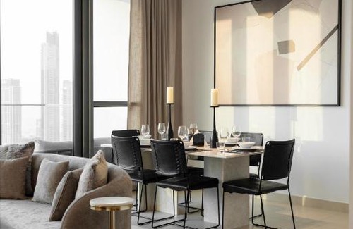Bur Dubai Apartment | Designer High-Floor Retreat with Burj Khalifa Views