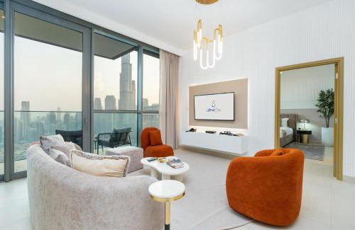 Bur Dubai Apartment | Designer High-Floor Retreat with Burj Khalifa Views