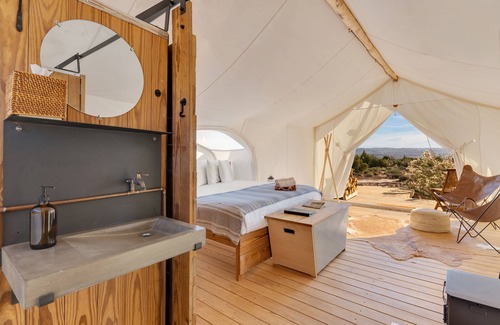Moab Cabin | Experience Nature at Under Canvas Moab - Family-Friendly Stay