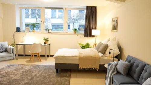 Zentrum-Suedost Apartment | Family-Friendly Stay at Uniklinik Zentral Küche Fitnessraum