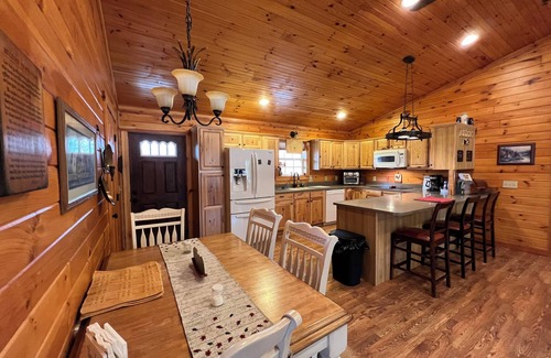Spencer Cabin | Cozy 3-Bed Cabin with Fireplace and Waterfall Oasis