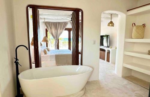 San Crisanto Villa | Beached Front Casa Kyma with Pool & Ocean Views in Yucatan