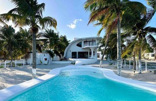 San Crisanto Villa | Beached Front Casa Kyma with Pool & Ocean Views in Yucatan