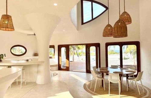 San Crisanto Villa | Beached Front Casa Kyma with Pool & Ocean Views in Yucatan