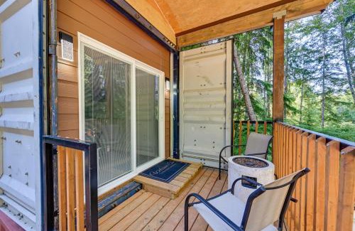 Pierce County Apartment | Unique Container Studio with Deck, Fire Pit & 10/10 Rating!