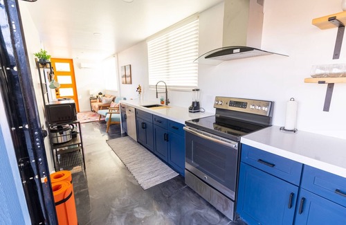 Joshua Tree Villa | Remarkable Container Home with Heated Pool & Mountain Views