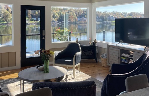 Gladehill Cottage | Unique over-the-water “dock home” on Smith Mountain Lake. It’s a must-see!