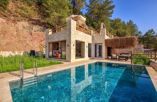 Faralya Villa | Serene Faralya Villa with Stunning Sea Views and Pool