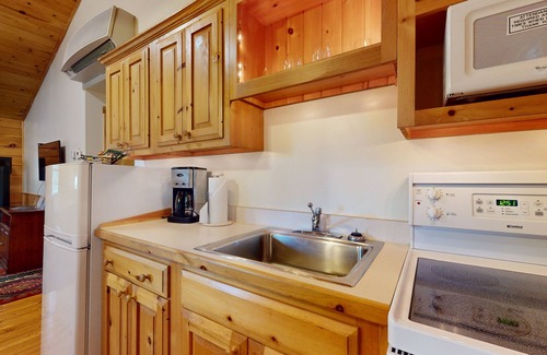 Northport Cabin | Unwind in this dog-friendly cabin with kitchen, firepit, WiFi & wooded views