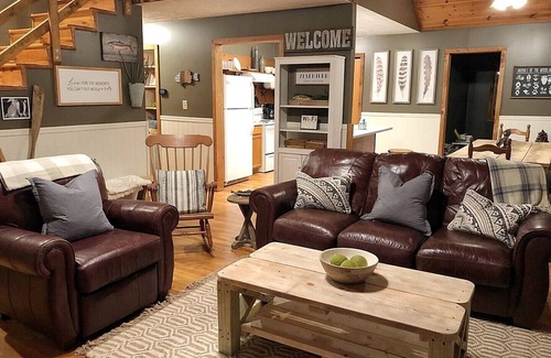 Tecumseh Cabin | Reconnect at Memories Made Cabin with Pool & Lake Views