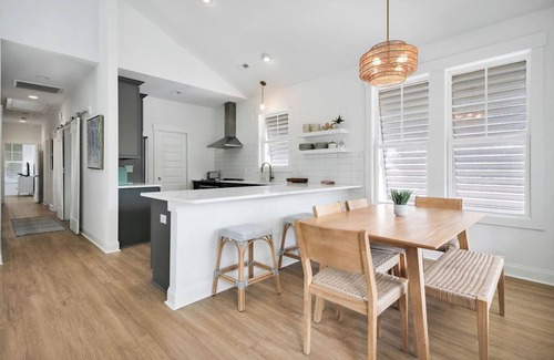 Wilmington Beach House | Updated/2min Walk to Beach/Private Pool/Golf Cart/Lush Yard/Table Games