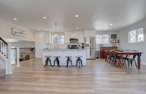 Acres Green House | Modern Home with Game Room & Yard, 20 Min to DT Denver