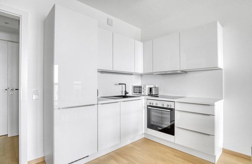 Erdberg Apartment | Elegant Landstraße 1BR with Gym & Kitchen near Gasometer