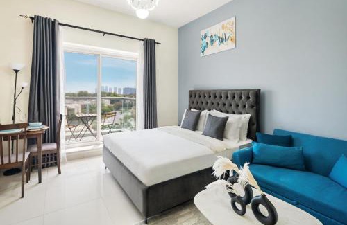Dubai Sports City Apartment | Deluxe Studio in Eagleheights with Pool & Hot Tub Amenities