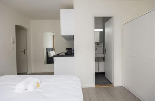 Sihlfeld Apartment | Urban Oasis: Cozy Queen Bed with Scenic City View
