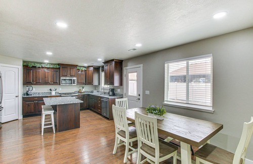 Nibley House | Mountain View Retreat with Patio and Spa Amenities