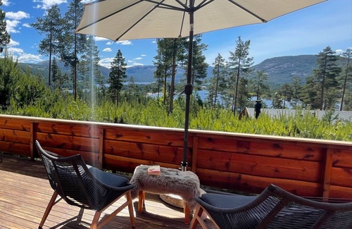 Vradal Cabin | Beautiful Lake View Home with Large Sun Terrace & Pool