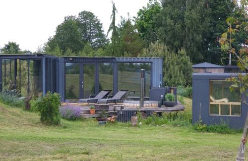 Lithuania House | Vaitų Riešutynė - Cozy Container House with Pool & Hot Tub