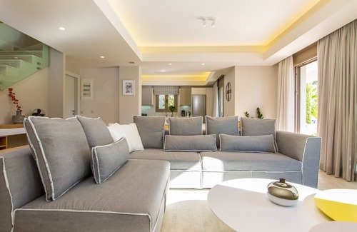 Rethymno Villa | Stylish Stay with Private Pool, Kids' Playground & Beach Access