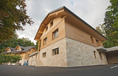 Bled Villa | Experience Vila Alpina: Modern Room in Nature's Embrace