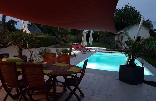 Saint-Andre-des-Eaux House | Elegant Villa with Heated Pool & Ocean View, 9.8 Rated