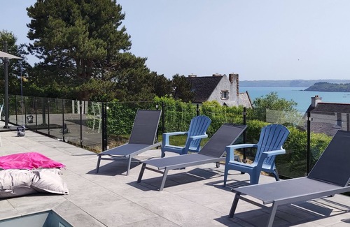 Locquirec Villa | Villa with Heated Pool & Spa, Breathtaking Ocean View