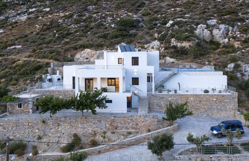Vrachasi Villa | Unwind at Villa Aires with Pool and Family-Friendly Amenities