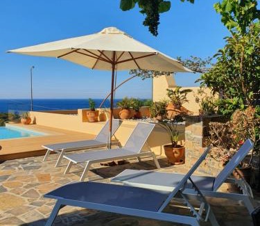 Istron Villa | Villa Azure Sea: Oceanfront Paradise with Pool & Hot Tub