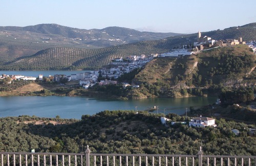 Iznajar Villa | Relax at Villa Balcony: Enjoy Lake Views and Private Pool