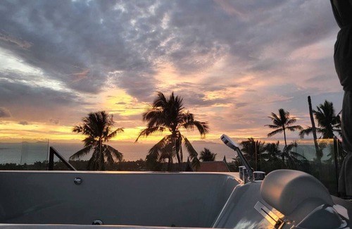 Na Thon Villa | Villa Balcony: Ocean View with Pool and Spa Amenities