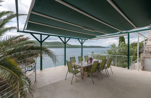Herzegovina-Neretva Canton Villa | Serene Villa Borak Oasis with Pool and Ocean Views
