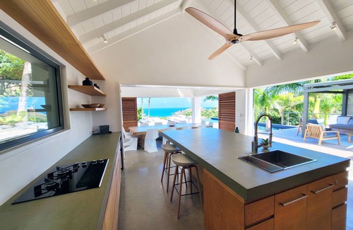 Petit Cul De Sac Beach Villa | Villa Coco Rock: Ocean View Retreat with Private Pool