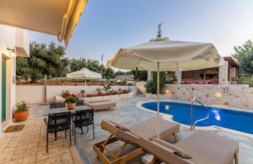 Skotino Villa | Villa Dafni: Private Pool & Ocean View in Paradise