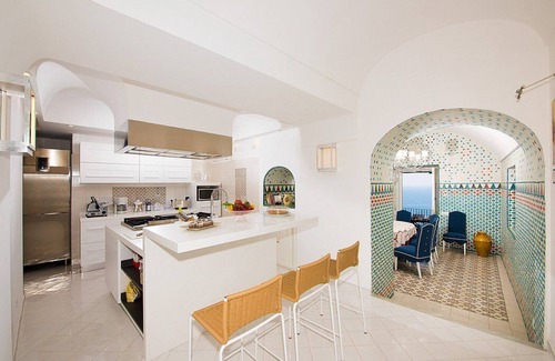 Positano Villa | Villa Eleganza: Beachfront Bliss with Free Wi-Fi & Pool