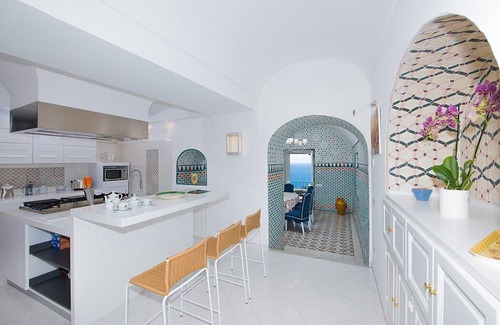 Positano Villa | Villa Eleganza: Beachfront Bliss with Free Wi-Fi & Pool