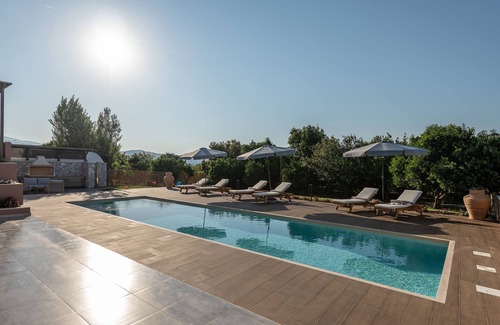 Agia Villa | Villa Enny: Modern Retreat with Private Heated Pool