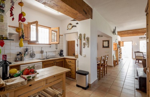 Cala Comte Villa | Stylish Villa for 4 with Ocean View, Steps from the Beach
