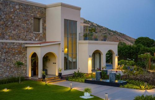 Amer Villa | Villa Fiorita Stunning Mediterranean-Style 3 BHK Villa With Outdoor Pool, Bar & Hill Views