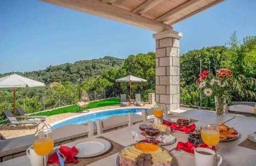 Termenades Villa | Villa Irida Garden: Family-Friendly Retreat with Ocean Views