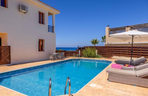 Latchi Villa | Villa Korona: Oceanfront Retreat with Pool & Family-Friendly Perks