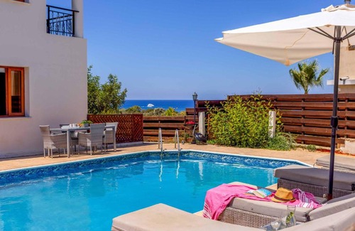 Latchi Villa | Villa Korona: Oceanfront Retreat with Pool & Family-Friendly Perks