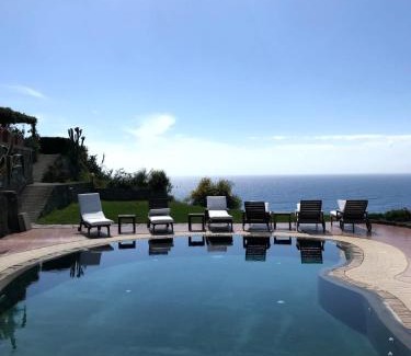 Forio Villa | Villa la Dimora di Zoè: Oceanfront Retreat with Hot Tub