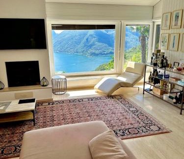 Carona Villa | Experience Villa Martino: Poolside Bliss with Lake Views