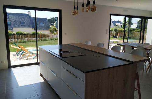Trevignon Villa | Beautiful Villa Neuve with Indoor Pool, Steps from Beach