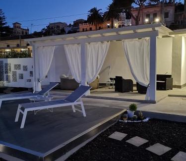 Casteldaccia Villa | Magnificent Villa Nico: Oceanfront Comfort with Pool & Hot Tub