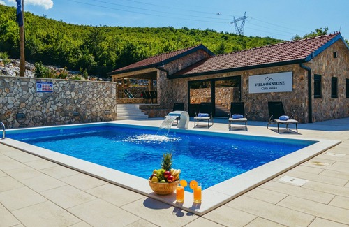 Velika Cista Villa | Elegant Villa on Stone: Ocean View with Private Pool