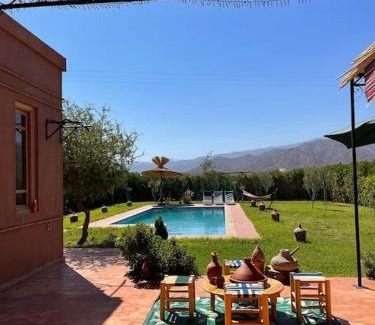 Eddir Villa | Villa piscine sans vis à vis et hammam privé